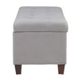 thumbnail image 3 of Riverbay Furniture Transitional Microfiber Shoe Storage Ottoman in Gray, 3 of 15