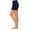 Navy, variant on lmcalzta Yoga Shorts for Women Elastic High Waisted Drawstring Cargo Shorts with Pockets Summer Casual Athletic Gym Workout Short