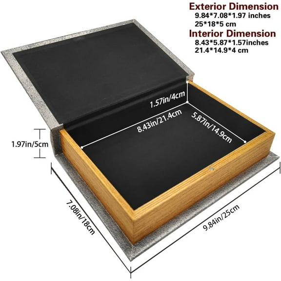 Decorative Book Box Artful Lifestyle Faux Book Storage Box Beige Fake Books Boxes Leather Books Hidden Storage Boxes for Jewelry Photos Remote Coffee Table Letter Safe for Home Decor