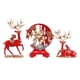 thumbnail image 4 of Estatuas de ciervos Pareja Figuras de renos Decorativas Sentadas De pie Ciervos nórdicos rojo, 4 of 9