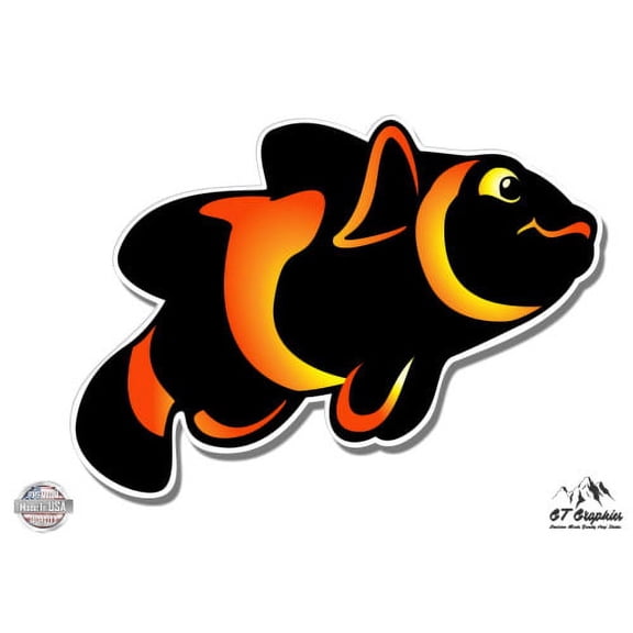 Clown Fish Tropical Fish - 3" Vinyl Sticker - For Car Laptop I-Pad Phone Helmet Hard Hat - Waterproof Decal