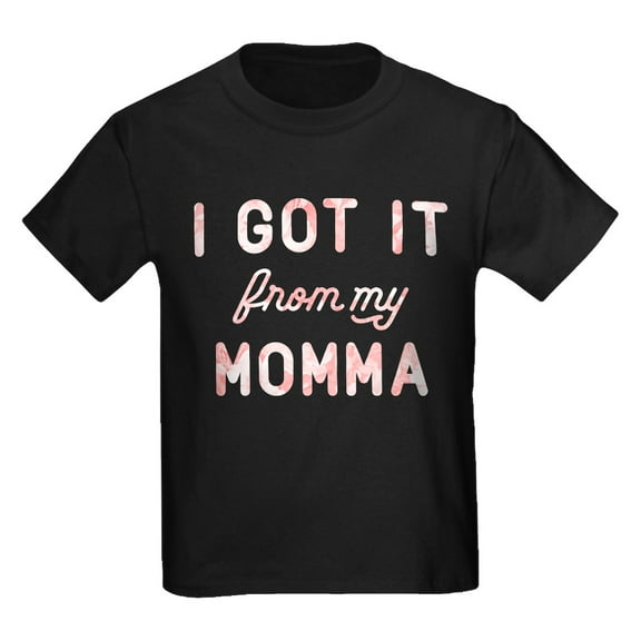 CafePress - I Got It From My Momma Kids Dark T Shirt - Dark T-Shirt Kids XS-XL