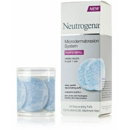 Neutrogena Microdermabrasion System Puffs Refill 24 Each (Pack of