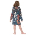 thumbnail image 6 of BZSMCE Bathrobes Belt Hooded Dancing Koi Harmony Creative Pattern, 6 of 8