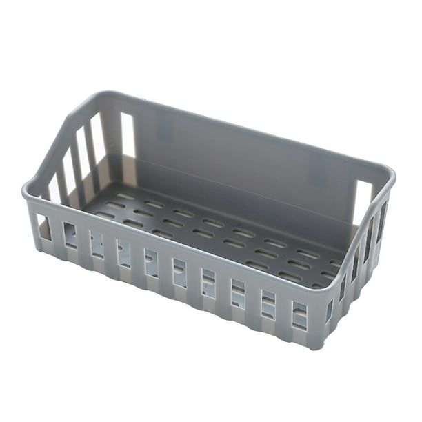 1 estante de almacenamiento para baño, de plástico, sin agujeros ni marcas, para pared, para el baño (gris claro)