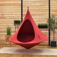thumbnail image 6 of Vivere Double Cacoon Hanging Chair Indoor/Outdoor Polyester Canvas Hammock, Chili Red, 6 of 6