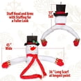 thumbnail image 2 of Snowman Christmas Tree Topper - Whimsical Holiday Decoration And Ornament Compatible With Home, Office - Stuffed Polyester Winter Character With Top H, 2 of 5