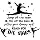 thumbnail image 1 of Pegatinas de pared con frases de gimnasia para niñas, vinilo para dormitorio, decoración de pared, texto motivacional de gimnasia, sigue tus sueños y alcanza las estrellas, papel tapiz de gimnasta., 1 of 7
