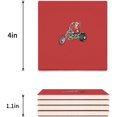 thumbnail image 3 of KXMDXA Christmas Santa Claus Set of 8 Coaster for Drinks, Absorbent Ceramic Stone Coasters Cup Mat with Cork Base for Home Kitchen Room Coffee Table Bar Decor, 3 of 4