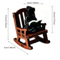 thumbnail image 3 of Pnmtdaia Halloween Black Cloak Reaper Resin Figurine on Rocking Chair, Faceless Grim Reaper Reading Book Statue, Spooky Desktop Ornament for Halloween Themed Home Decor, 3 of 5