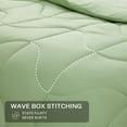 thumbnail image 4 of WISHEAD Full Comforter Duvet Insert, Reversible Quilted with Corner Tabs, Ultra Soft for All Season, Hotel Down Alternative Cooling Breathable Bedding, Machine Washable (Green, 82" x 86"), 4 of 8