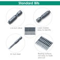 thumbnail image 4 of Yeacher 10-Piece Slotted Screwdriver Bit Set 1/4-inch Hex Shank S2 Steel Magnetic Screw Driver Bit Set for Power Screwdriver Electric Hand Drill, 4 of 7