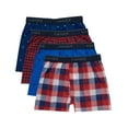 thumbnail image 3 of Hanes Ultimate ComfortSoft Boys' Woven Boxer Underwear, Assorted, 4-Pack Prints/Plaids S, 3 of 5