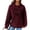 Wine, variant on Green Essentials Hoodie, Polyester Hoodies for Women, Hoodie Women's Oversize Pullover Women's Must Haves Women Tops Teenager Girls Oversize Sweatshirt Sweat Jacket M