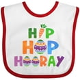 thumbnail image 3 of Inktastic Easter Hip Hop Hooray with Eggs and Carrot Boys or Girls Baby Bib, 3 of 4