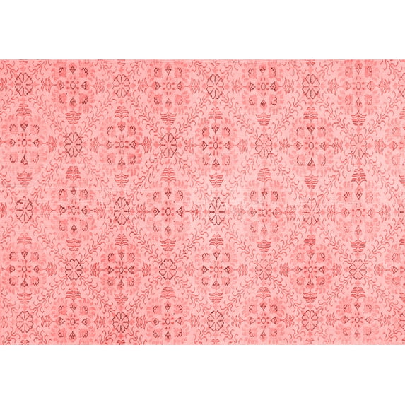Ahgly Company Indoor Rectangle Abstract Red Contemporary Area Rugs, 5' x 8'