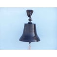 thumbnail image 3 of Hampton Nautical 3xglass-101 Bronze Hanging Ship's 15" Bell-Nautical Decoration, 15 inch, 3 of 6