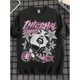 thumbnail image 1 of Camiseta EWH para hombre, estilo urbano, rock, grafiti, INFERNAL STONES, rosa, estampada, manga corta, holgada, extragrande, personalizada., 1 of 6