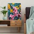 thumbnail image 5 of Qisvanset 12x16 Inch Pink Yellow Floral Canvas Print Wall Art, 5 of 5