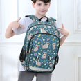 thumbnail image 6 of FORMRS Kids Backpack for School Unisex 17" Casual Bookbag Travel Daypack with Compartment Pockets, Blue Raccoon Star Pattern, 6 of 7