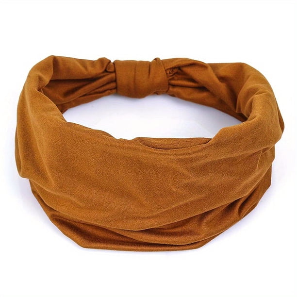 Wide Headbands For Women Non Slip Soft Elastic Hair Bands Yoga Running Sports Workout Gym Head Wraps, Knotted Cloth African Turbans Bandana