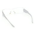 thumbnail image 4 of Womens Wrap Rimless Shield Plastic 80s Color Mirror Sunglasses Silver - Clear, 4 of 4