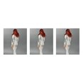thumbnail image 4 of Tholdsy Mono de cuero PU blanco con ropa femenina a escala 1/6 con estampado negro Type1, 4 of 6