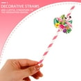 thumbnail image 5 of CIMAXIC Party 24Pcs Grad Party Paper Drinking Straws Graduation Party Hawaii Style Striped Straws,7.76"X2.56"X0.31", 5 of 5