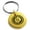 Gold, variant on Stainless Steel Earth Element Rune Engraved Small Medallion Circle Charm Keychain Keyring