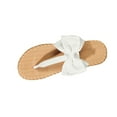 thumbnail image 3 of Bxsruta Bow-Adorned Flat Beach Slides with Adjustable Straps, Summer Casual Women's Giftable Footwear, 3 of 8