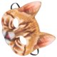 thumbnail image 3 of 1 máscara de gato de medio ojo para cosplay, divertida máscara de gato para disfraz, mascarada, carnaval, Halloween, banquete (estilo gato naranja)., 3 of 6