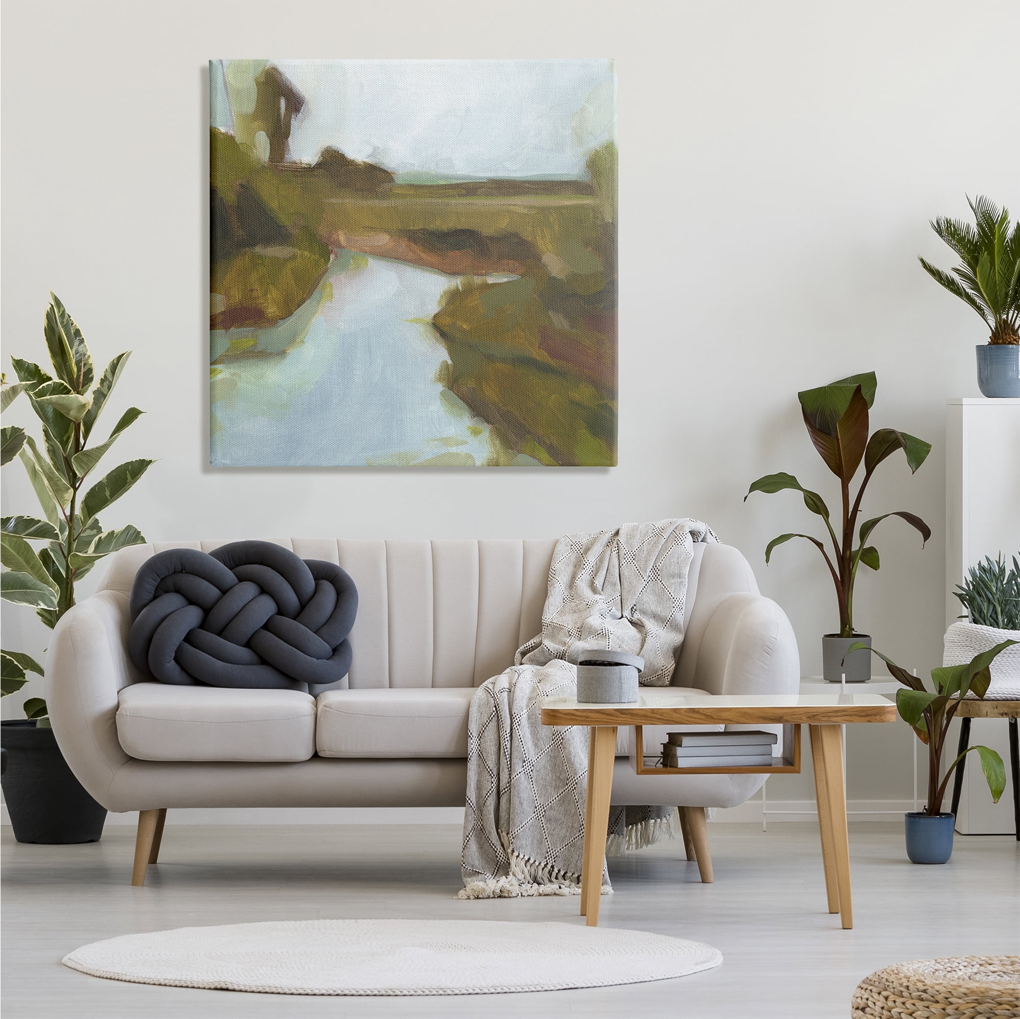 Stupell Industries Blurred Country Creek Landscape Soft Murky Waters, 36 x 36, Designed by Jacob Green