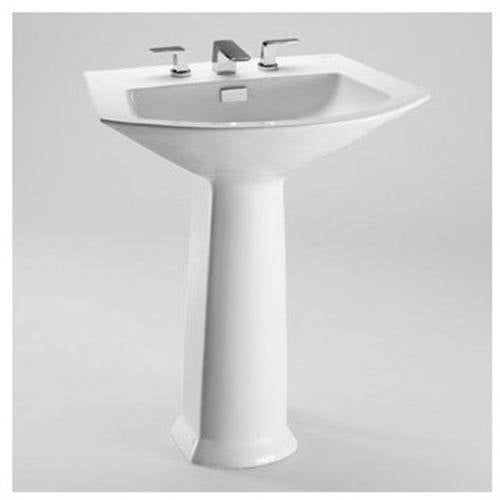 Toto Soiree 251/8" Pedestal Bathroom Sink with 3 Faucet Holes Drilled