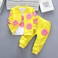 thumbnail image 2 of Toddler Kids Baby Boys Clothes Set Long Sleeve Pullover Sweatshirt Vest Hoodie Pants 3 PCS, 2 of 5