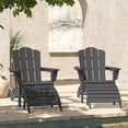 thumbnail image 3 of JUSTLET Foldable Footstool/ Ottoman for Adirondack Chairs - HDPE Material, All - Weather & Waterproof, Gray, 3 of 8