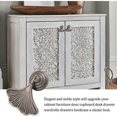 thumbnail image 5 of Ginkgo Leaf Shaped Handle, 4 Pieces ANTIQUE NICKEL Pendant Pull Hand, Single Hole Drawer Hardware Zinc Handle Pull, 5 of 5