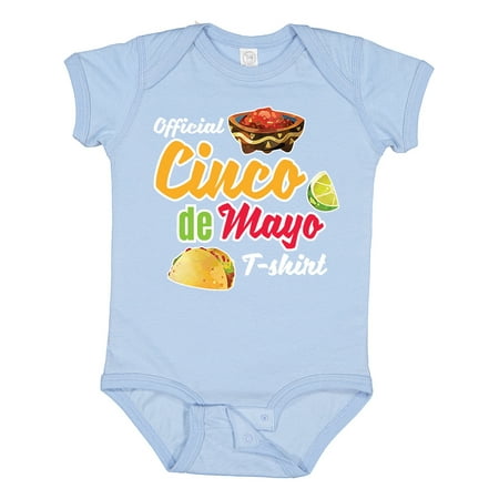 

Inktastic Cinco De Mayo Official Tshirt Funny Pun with Taco Salso and Lime Boys or Girls Baby Bodysuit
