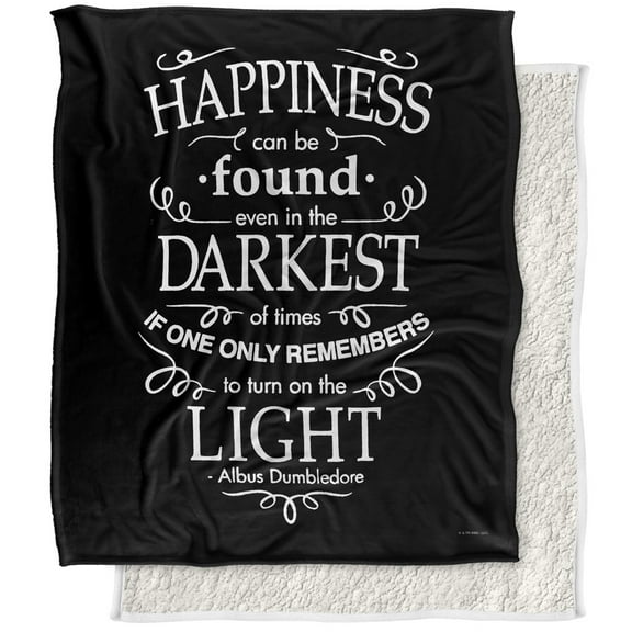 Harry Potter Blanket, 50"x60", Happiness Silky Touch Sherpa Back Super Soft Throw Blanket