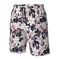 thumbnail image 5 of Kdxio Lilies Flowers Pattern Mens Casual Shorts - Drawstring Summer Beach Sports Shorts for Men, 5 of 9