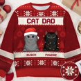 thumbnail image 3 of Suéter navideño feo con dibujo de gato, suéter navideño con impresión 3D, regalo de Papá Noel, sudadera 3D para hombre, otoño e invierno, 3 of 5