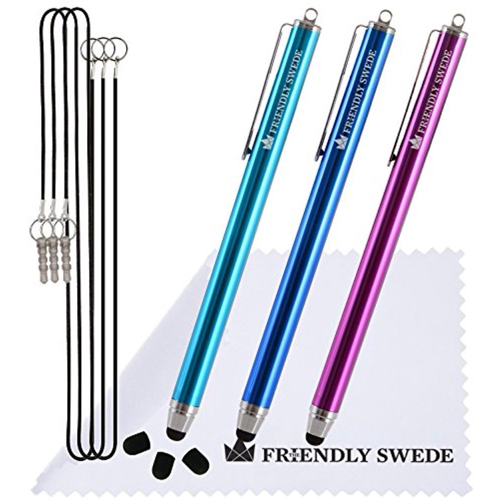 3pcs Stylus Pen 5.5" with Replaceable ThinTip Universal Capacitive