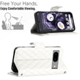 thumbnail image 4 of Allytech Wallet Case for Google Pixel 8, Luxury PU Leather Shockproof Protective Flip Cover for Women Girls, Kickstand Folio Case with Card Slots Holder Wrist Strap Lanyard - White, 4 of 7