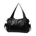 thumbnail image 2 of Bolso de hombro para mujer, elegante, informal, con cierre de cremallera, tipo hobo Negro, 2 of 9