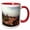Red/White, variant on 3drose, Lima, Peru, 11oz Two-tone Green Mug