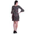 thumbnail image 4 of Moomaya Robe Courte Imprimée pour Femmes, Manches Évasées, Coupe Droite, Robes pour Femmes, Vêtements d'Été Décontractés, 4 of 6