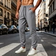 thumbnail image 2 of ctdiral Mens Stretchy Joggers Lightweight Running Sweatpants Elastic Waist Tapered Pants with Pockets Gray XL, 2 of 5