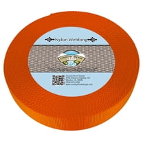 Country Brook Design® 1 1/2 inch Orange Heavy Duty Nylon Webbing, 50 Yards
