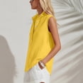 thumbnail image 5 of Posijego Women's Sleeveless Tank Tops Button-Up Collared Blouses Business Casual Office Work Tank Tops for Women, 5 of 7