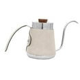 thumbnail image 2 of Pour over Drip Pot Gooseneck Coffee Kettle PU Leather Cover 600ml Coffee Tea Pot beige, 2 of 9