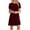 *Wine, variant on ClodeEU Women's Short Sleeve Crewneck Mini Dress, Solid Color Casual Loose Fit Summer Dress Pink,Womens Plus XL